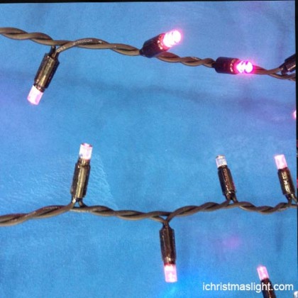 LED Christmas decoration light string in pink