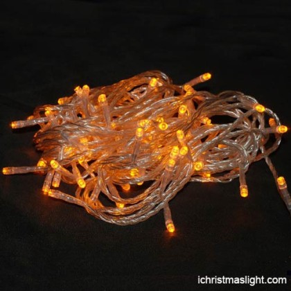 christmas tree decor yellow LED string lights