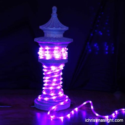 Flexible decorative purple LED rope lights