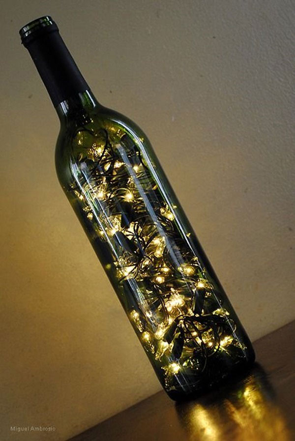 DIY wine bottle Christmas lights iChristmasLight