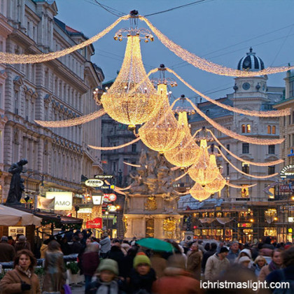Christmas decorations outdoor street chandeliers
