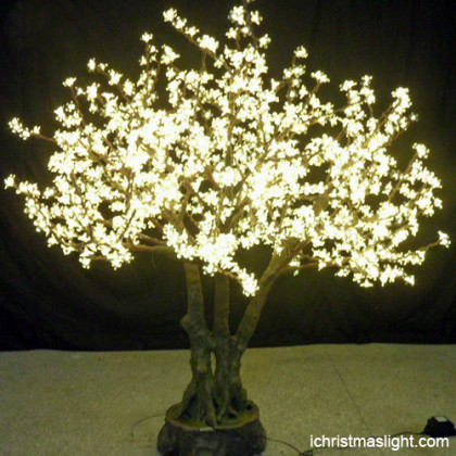 Artificial warm white LED weeping cherry tree