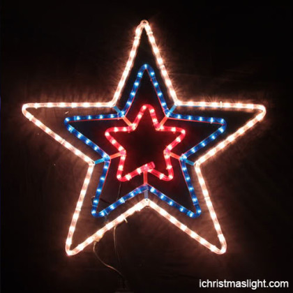 Rope light star Christmas ornament manufacturer