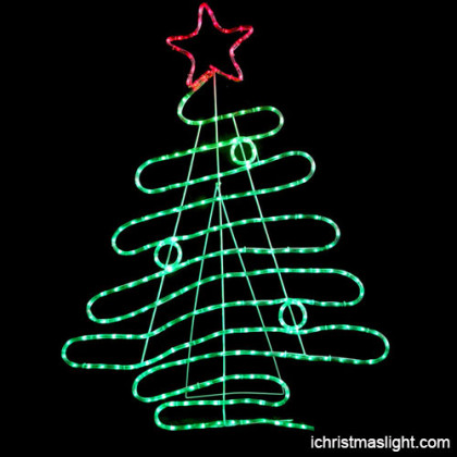 Animated LED motif rope light Christmas tree