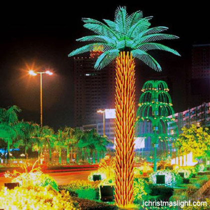 Outdoor LED lighted palm tree manufacturer