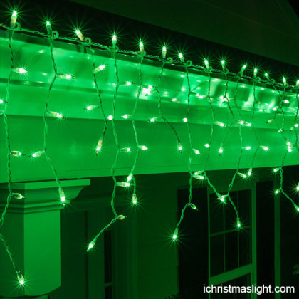 Decorative LED green icicle lights supply