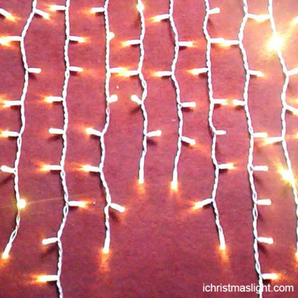 Christmas white wire warm white icicle lights
