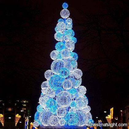 Blue and white ball unusual christmas trees