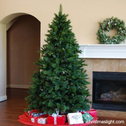 Indoor decorated artificial christmas trees