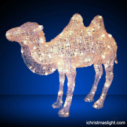 Decorative lighted acrylic camel figurine