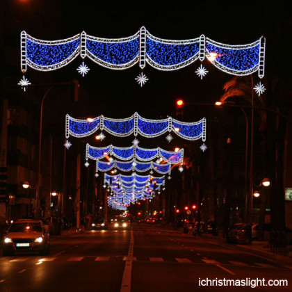 Christmas street blue LED light decoration