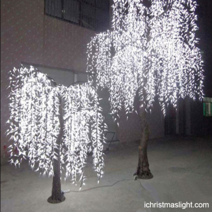 Artificial holiday white LED willow tree lamp