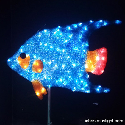Shop window display decorative lighted fish
