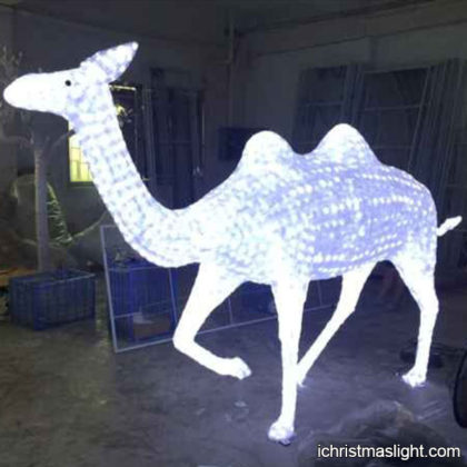 Holiday light displays LED camel sculpture