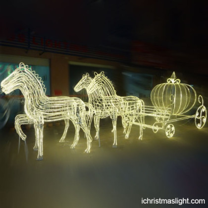 Event decorative outside LED horse carriage