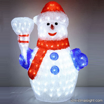 Xmas outdoor lighted snowman decorations
