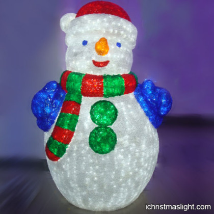 Holiday lighted snowman outdoor decorations