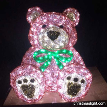 Holiday decorative acrylic light teddy bear