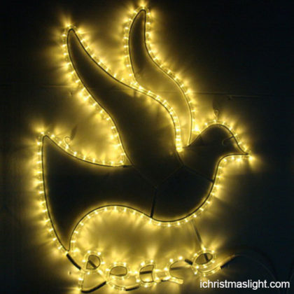 Window Christmas lights LED peace dove