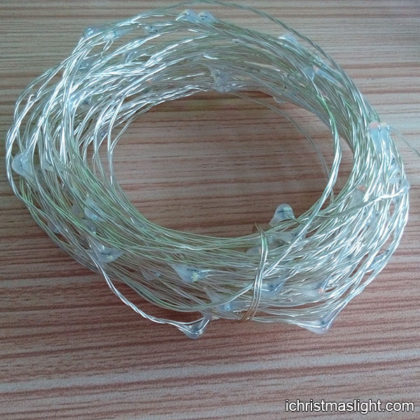 Silver wire outdoor Christmas lights decorations