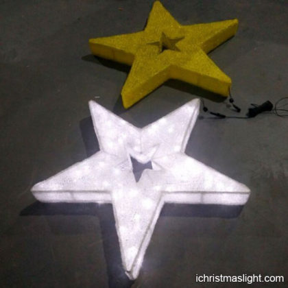 White acrylic LED Christmas star wholesale