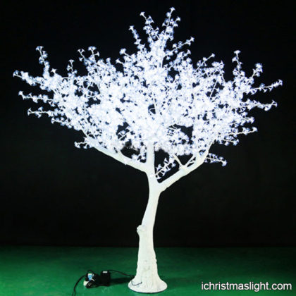 Artificial white cherry tree with LED lights