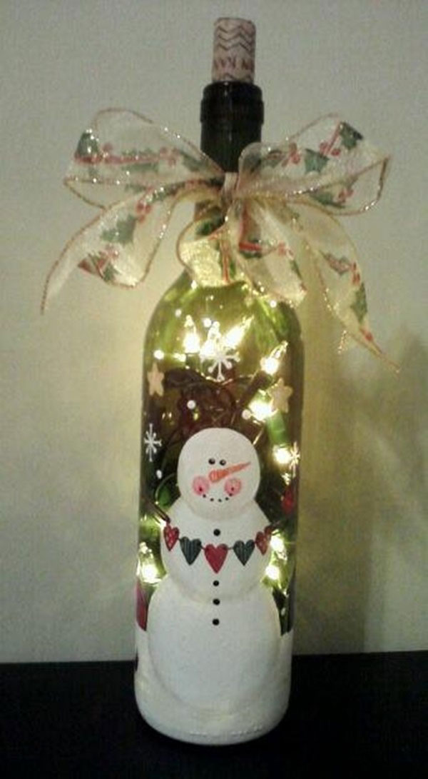 DIY wine bottle Christmas lights | iChristmasLight