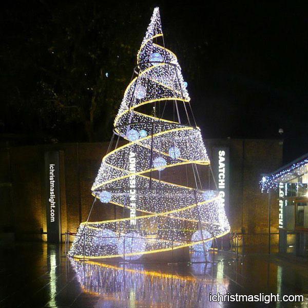 Modern LED spiral large christmas trees | iChristmasLight