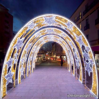 Festive lights street decorative tunnel
