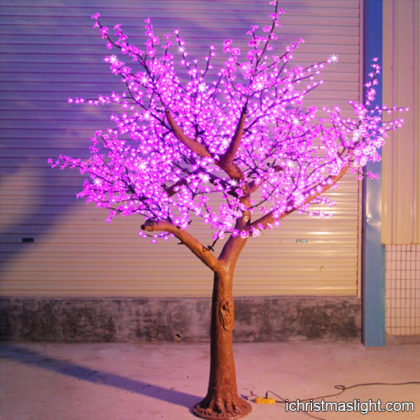 Outdoor holiday decorative pink LED trees