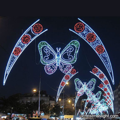 Decorative street lights with butterfly