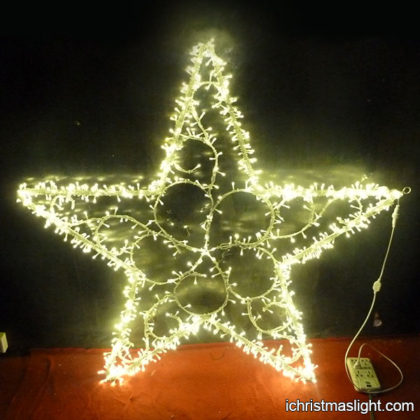 Warm white LED Christmas light stars