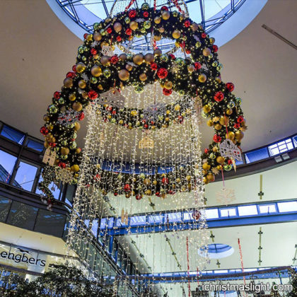 Shopping mall inside Christmas decorations