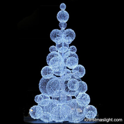 White ball outdoor commercial Christmas trees