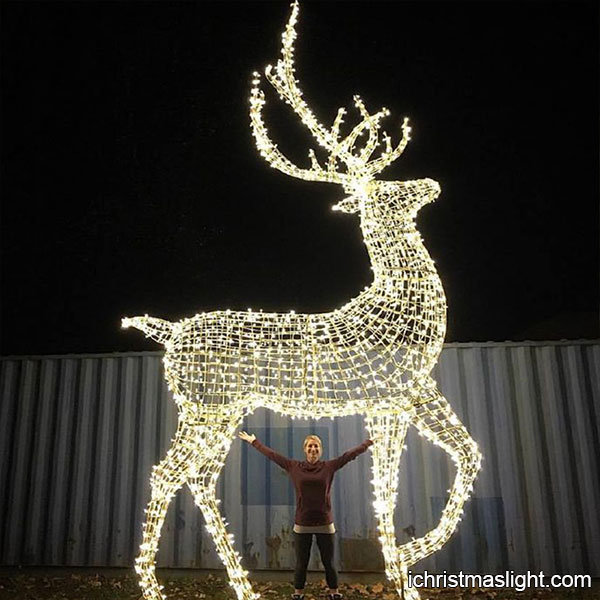 Large reindeer Christmas lights outdoor decor  iChristmasLight