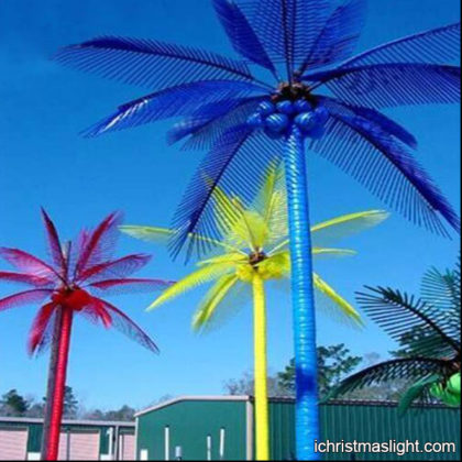 Outdoor decorative light up palm trees