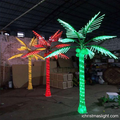 Artificial palm tree with lights for outside