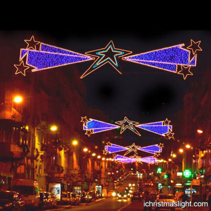 Outdoor Christmas star motifs for street