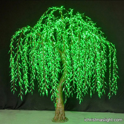 Artificial green LED willow tree lights