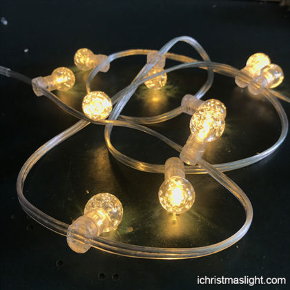 Outdoor warm white crystal string lights