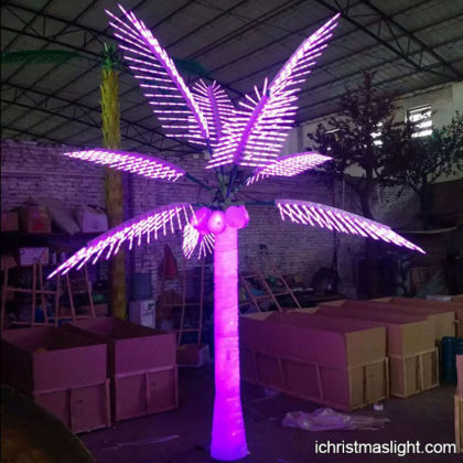 Outdoor purple LED palm trees wholesale