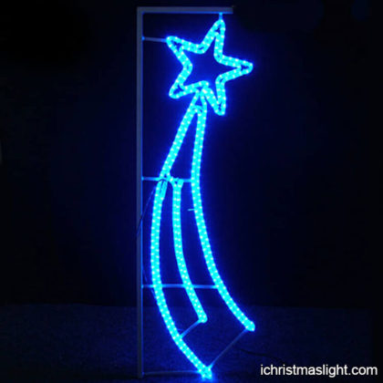 Blue Christmas star for street decoration