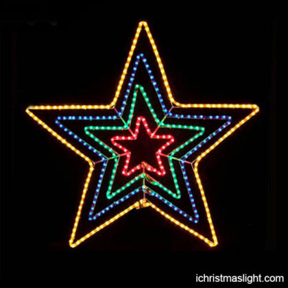 Christmas outdoor decorative pre lit star