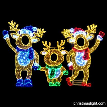 Christmas selfie station lighted reindeer