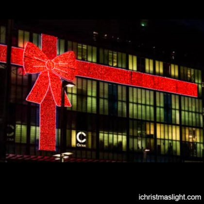 Shopping center Christmas decoration red bow