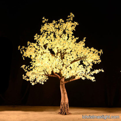 Artificial light tree warm white LED maple