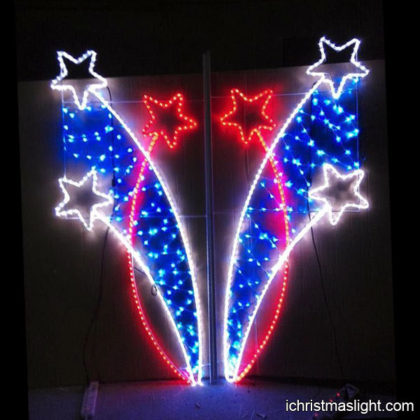 Blue outdoor Christmas lights for poles