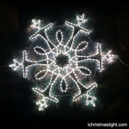 Outdoor bright white Christmas snowflakes