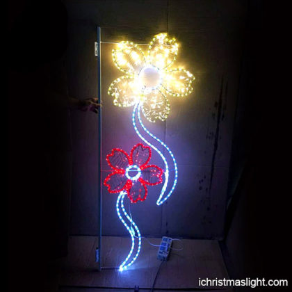 Christmas flower motif lights for street