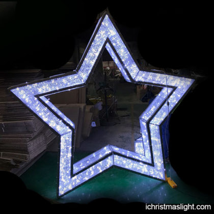 Outdoor large Christmas white star lights